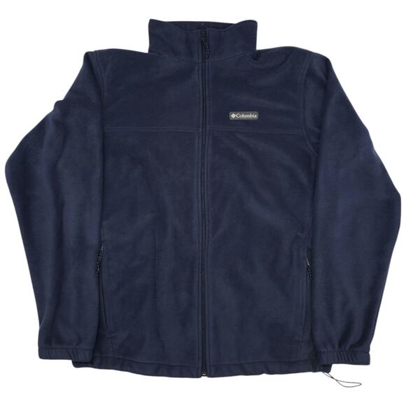 Columbia Jacket Mens Large Navy Blue Full Zip Fleece Outdoors Steens Mountain - Picture 1 of 12
